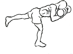 Stork Stance Bicep Curl with Dumbbells 2
