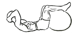 Crunches with Legs on a Stability Ball 5 Crunches with Legs on a Stability Ball 2