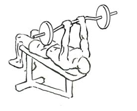Decline Close Grip Bench to Skull Crusher 5 decline close grip bench to skull crusher 2