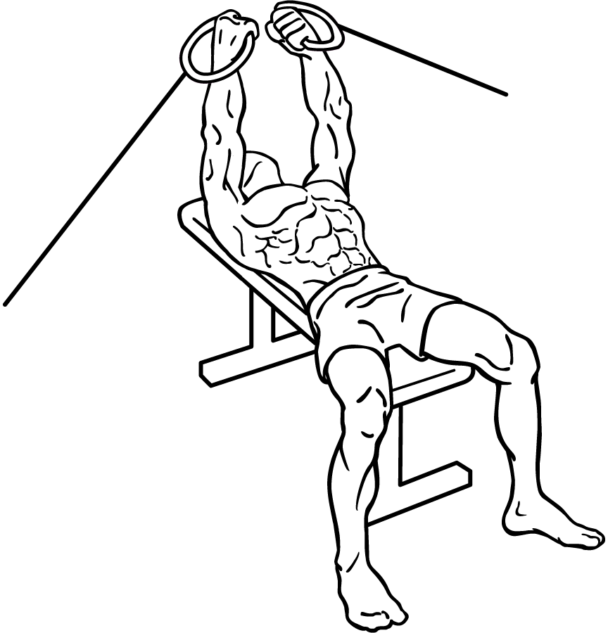flat bench cable flys 1