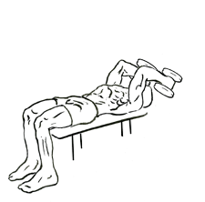 Lying Two-Arm Triceps Extension with Dumbbell 5 Lying Two-Arm Triceps Extension with Dumbbell 1
