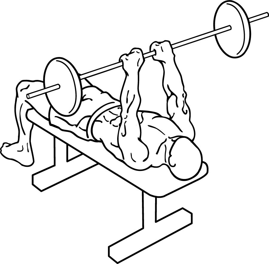 Close Grip Barbell Bench Press 1