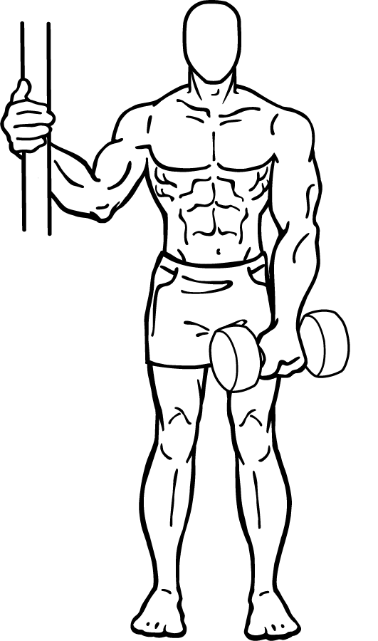 One Arm Upright Row