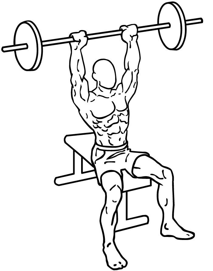 Seated Barbell Shoulder Press 1