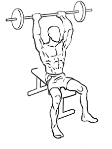Seated Overhead Triceps Extension with Barbell 4 Seated Overhead Triceps Extension with Barbell 2