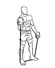Quick Alternating Bicep Curls with Resistance Band 5 Quick alternating bicep curls with resistance bands 1