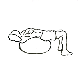 Stability Ball Abdominal Crunch 1