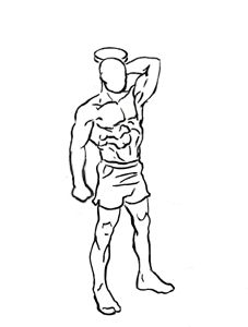 Standing One-Arm Triceps Extension with Dumbbell 1 Standing One Arm Triceps Extension