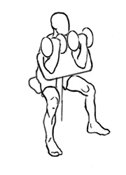 Two-Arm Preacher Curl with Dumbbell 5 Two-Arm Preacher Curl with Dumbbell 2