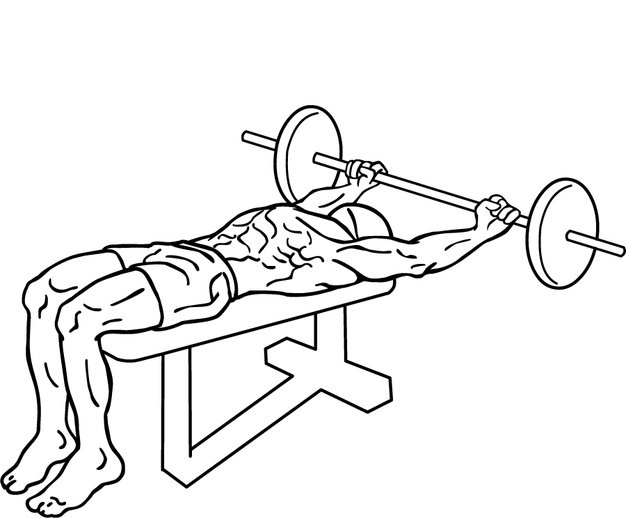 Wide Grip Decline Barbell Pullover 3 Wide Grip Decline Barbell Pullover 2