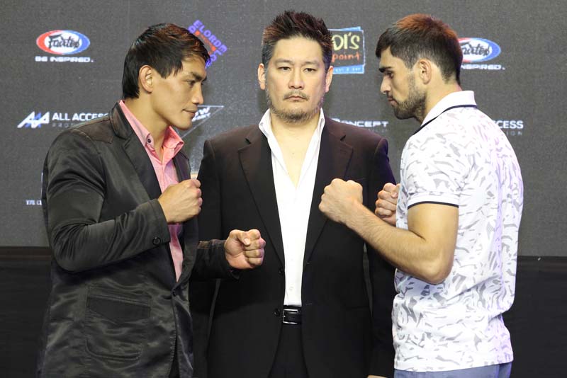 Kevin Belingon and Martin Nguyen Face-off at ONE:Reign of Kings Press Conference 2 Eduard “Landslide” Folayang