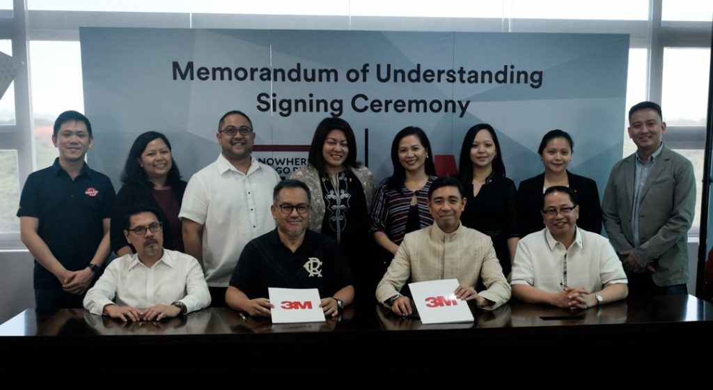 From UP Fight to UP Flight 3 MoA signing between 3M Managing Director Ariel Lacsamana, UP President Danilo Concepcion, NTGBUP President Mandy Reyes and NTGBUP Chairman Agaton Uvero