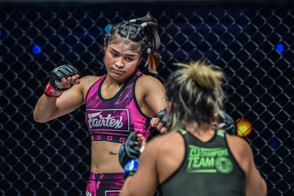 Stamp Fairtex and Ritu Phogat Advance to ONE Women’s Atomweight World Grand Prix Championship 2 Stamp vs Julie Mezabarba 22