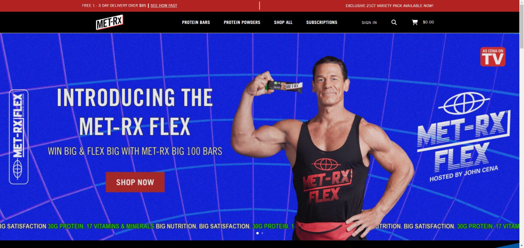 The MET-Flex Revolution: John Cena and MET-Rx Unleash a Groundbreaking TikTok Filter 2 John Cena for Met-Rx campaign website